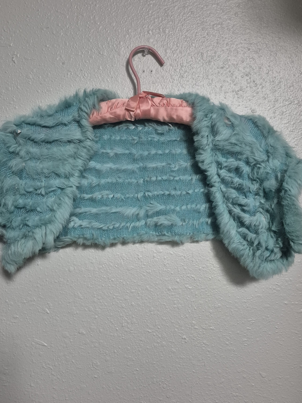 VTG Wilsons Leather Rabbit Fur Shrug